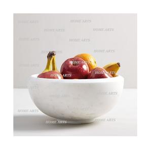 Bol de nourriture en marbre au design classique Bol de service à fruits de taille personnalisée de qualité supérieure du fabricant en Inde - Product Image 1