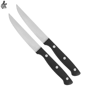 Cuchillo de carne de acero inoxidable de alta calidad con mango de madera, negro, para barbacoa, OEM, para camping y cocina, con 3 años de garantía. - Product Image 5