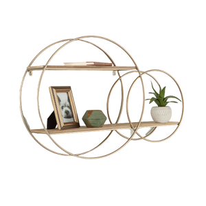 Support de rangement mural en fer et en bois Taille et forme personnalisées Décoration murale Support suspendu pour la maison et l'hôtel - Product Image 2