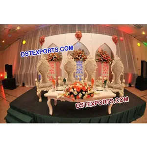 Chaises de décoration de mariage nigérianes, matériau en bois portable, nouveau design, ensemble traditionnel moderne pour les mariages - Product Image 1