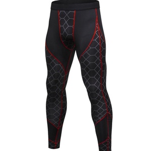 Collants de compression pour hommes – Coupe-vent, séchage rapide, Spandex/Polyester, motif géométrique, taille élastique, longueur intégrale, 220g - Product Image 3