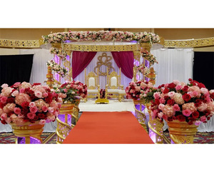 Mandap de mariage élégant en cristal, Mandap de mariage en cristal doré Nashville, Fabricants de Mandap de mariage en cristal de fibre aux États-Unis - Product Image 1