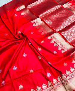 Banarasi saree en jacquard de soie avec chemisier vêtements pour femmes dames fête festival vêtements quotidiens sari en soie de coton doux vêtements à bas prix en gros - Product Image 5