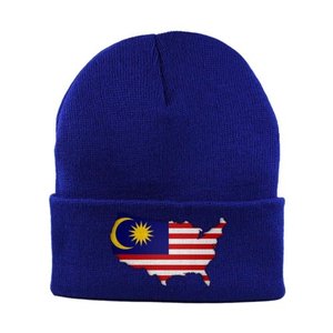 High Quality Winter Plain Dyed Custom Beanie <b>Hat</b> 100% Acrylic Warm Knitted Beanie with Custom Logo Embroidery - Product Image 1