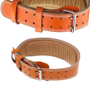 Comfortable Hot Sale High Quality Breathable Leather Gym Belt With Suede Lining and Steel Roller Buckle - Product Image 5