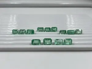 100% Piedra preciosa de corte Octágono Esmeralda suelta colombiana Natural 13 piezas Piedra preciosa de 43,85 quilates - Product Image 4