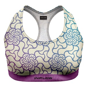 Nouveau dernier design soutien-gorge de sport imprimé par sublimation pour dames en tissu polyester dos croisé vêtements de yoga pour femmes soutien-gorge conception personnalisée - Product Image 1