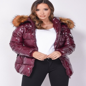 Aislante cortavientos térmico Micro bola fibra mujer abrigo largo invierno piel capucha mullido zorro piel mapache piel Puffer chaqueta - Product Image 2