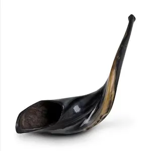 Cilalı Shofar Kudu Kosher doğal renk hayvan toptan/RAM boynuz mükemmel el yapımı bir Z el sanatları