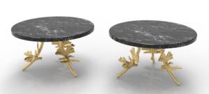 Base de patas doradas de Metal, soporte decorativo para pastel de mariposa Vantage con parte superior de mármol, soporte de pastel de Metal de alta calidad de lujo real Premium - Product Image 2