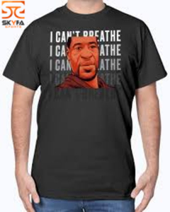 T-shirt en coton imprimé George Floyd, respirant, unisexe, grande taille adulte, antibactérien, séchage rapide - Product Image 1