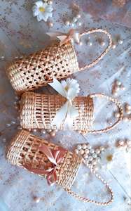 Bouteille de jacinthe, en verre, tissée à la main, support de fard à eau () - Product Image 2