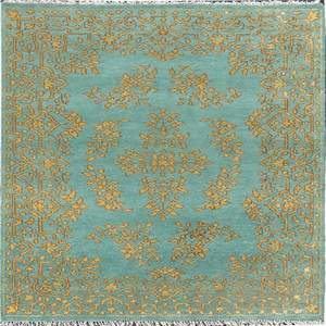 Tapis en laine et viscose noué à la main, design populaire, tapis d'intérieur fait à la main pour la maison, le salon, la chambre à coucher - Product Image 6