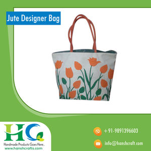 Fabrication indienne de sac en Jute fait à la main pour femmes, fourre-tout élégant et écologique en toile de coton, noir, nouvelle collection - Product Image 4