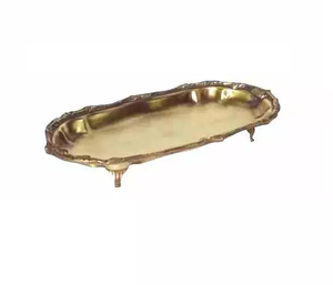 Bandeja de servicio de metal dorado moderno para Decoración de cocina Nuevo diseño con atractivo elegante - Product Image 2