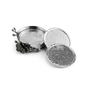 Trending Design Iron <b>Glass</b> Coaster Set Superior Quality Round Shape <b>Table</b> Top Cup <b>Glass</b> Coaster Set For Sale - Product Image 2