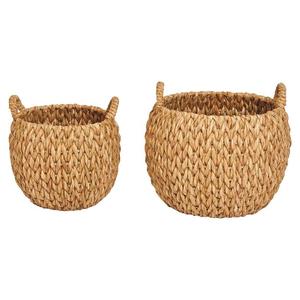 Customized High Quality Water Hyacinth <b>Rectangle</b> <b>Storage</b> <b>Baskets</b> Classic Home Organizer with Various Sizes Available - Product Image 1