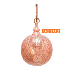 Lampe suspendue suspendue en cuivre martelé en métal de haute qualité pour la décoration hôtel Restaurant et décoration de la maison - Product Image 4