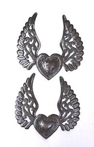 Coeurs sacrés en métal Milagros pour décor catholique et cadeau - Product Image 2