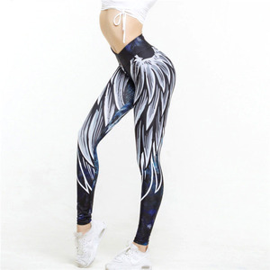 Leggings de Fitness taille haute pour femmes avec motif de sport imprimé Graffiti 3D Sexy respirant décontracté Gym Push-up Leggings - Product Image 1