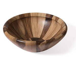 100% madera de acacia utensilios de cocina ecológicos calidad fruta y ensaladera tazón de masa al por mayor para uso en restaurante de Hotel en casa - Product Image 5