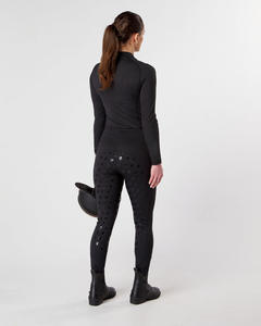 High Quality Comfortable Silicone Equestrian Tights for Women Stretchable Horse Riding Tights <b>with</b> Phone <b>Pockets</b> - Product Image 4