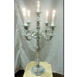 Venta al por mayor de candelabros de cristal de 5 brazos para la decoración de mesa Centros de mesa de boda Centros de Mesa de la mejor calidad - Product Image 4