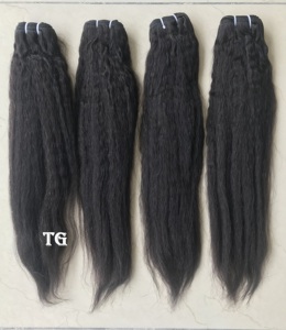 Extensiones de Cabello Humano Virgen Indio de Doble Trama, 20'', Corte Liso Rizado, Cutícula Alineada, a Precios de Mayoreo - Product Image 2