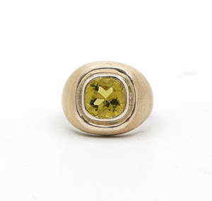 สำหรับชุดหนามเตยของผู้หญิงแหวน unisex ทำจากควอตซ์มะนาวธรรมชาติทำด้วยมือ925แข็งสเตอริงเงินอัญมณีล้ำค่าสำหรับขายส่ง - Product Image 1