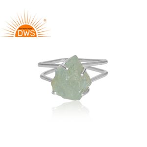 ชุดแหวนอัญมณีสีฟ้าอมารีนธรรมชาติ,แหวนเครื่องประดับจากผู้ผลิตเงินสเตอร์ลิง925แหวนซ้อนกันได้ - Product Image 2