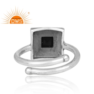 Bague en pierre d'onyx noire naturelle, argent sterling 925, vente en gros, style Vintage, fournisseur de bijoux - Product Image 4