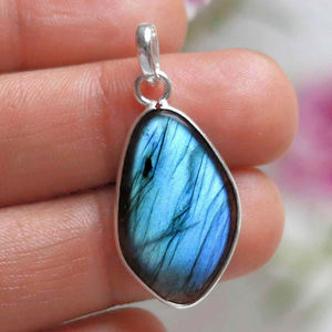 จี้คริสตัลหินลาบราดอไรต์อะเกตทรงแผ่นหรูหรา งานสั่งทำพิเศษ ประดับโคมระย้า ลายจักรราศี เครื่องประดับชั้นดี ชุบเงิน/ทอง - Product Image 4