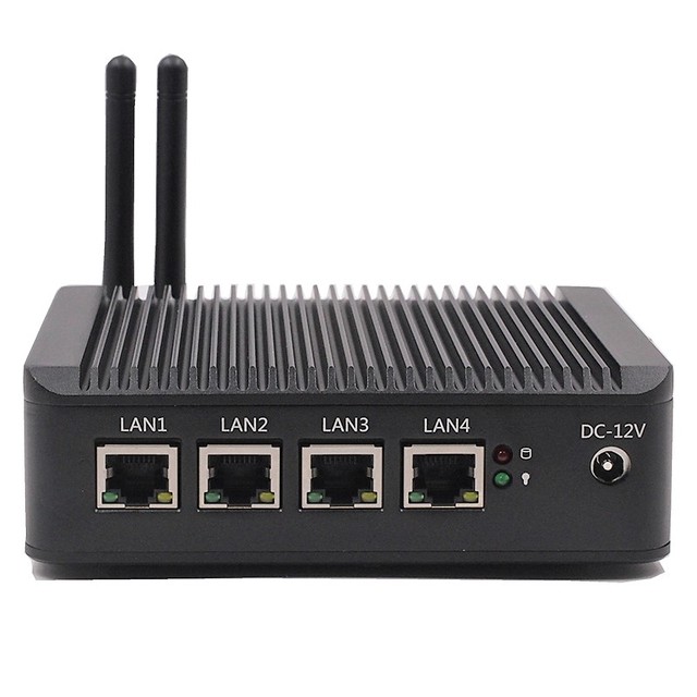 PfSense Mini Firewall Pc Intel J1900 X86 4 Nic Ethernet Ports Barebone Fanless Vpn Router for Network Security