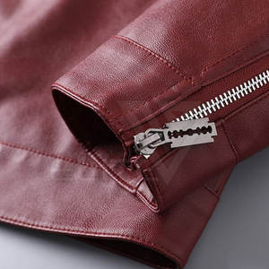 แจ็กเก็ตนักขี่จักรยานสำหรับผู้ชายเสื้อแจ็คเก็ตหนังแท้แท้ใส่ลำลองสำหรับนักขี่หนังแกะสำหรับนักขี่ - Product Image 5