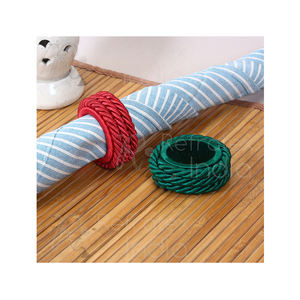 Anneaux de serviette en rayonne faits à la main, élégants et décoratifs, accessoires de table pour mariages, banquets et restaurants d'hôtel - Vente en gros à l'exportation - Product Image 1