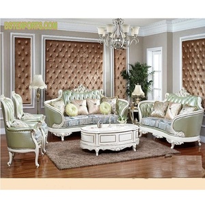 โซฟาสไตล์ยุโรปสำหรับเฟอร์นิเจอร์ห้องนั่งเล่นเฟอร์นิเจอร์ห้องนั่งเล่นสไตล์อิตาลีที่สวยงามชุดโซฟาทอหนังหรูหรา - Product Image 1