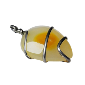 Colgante de piedra, cornalina amarilla, colgante curativo, Colgante de Piedra, cristal, piedras preciosas, collar de ágata, mayorista - Product Image 6