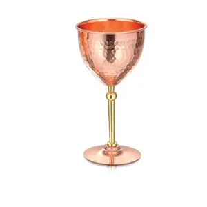 New Design Premium Quality Copper Stainless Steel Cocktail Glass Red Wine Juice Drink Champagne Goblet Barware Whiskey Glass
