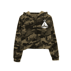 Sudaderas con capucha para mujer, ropa informal, diseño de camuflaje de longitud corta, a la venta - Product Image 1