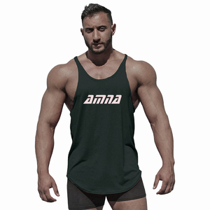 Solid Black Men's Tank Top Cotton/Polyester Quick Dry Anti-UV Breathable Gym Fitness Wear <b>Stringer</b> <b>Vest</b> - Product Image 6