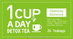 1 Cup A Day Detox <b>Tea</b> 24 Teabags Cleansing And Slimming Herbal Blend - Product Image 2