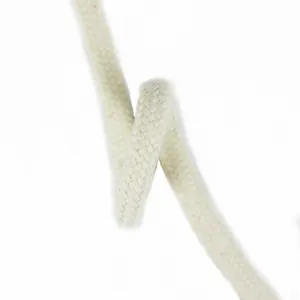 Tali Katun Kepang Tali 100% Kabel Katun Alami 3Mm Kabel Katun Warna Kustom untuk Garmen Tali Sepatu Pipa Lembut