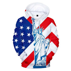 Sudadera con capucha y estampado 3D del Día de la independencia de los Estados Unidos, Unisex - Product Image 2