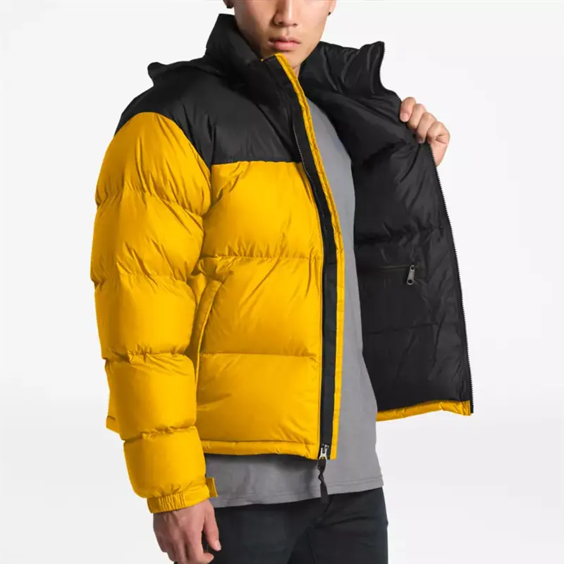 FÜNF OCEANS 2022 Die Winter Herren North Coat Custom Daunen jacke Custom Schulter Patchwork Puffer Daunen jacke für Herren