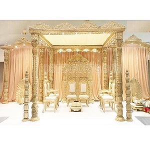 Increíble Mandap de Madera Hecho a Mano para Bodas, Elegante Conjunto de Mandap de Madera para Bodas, Increíble Conjunto de Mandap de Madera para Bodas, Decoración para Eventos en Australia - Product Image 1