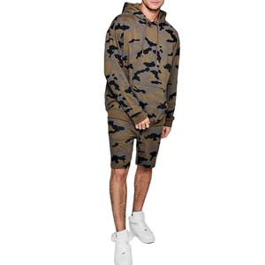 ชุดกางเกงวอร์มขาสั้นมีฮู้ดสำหรับผู้ชาย,ชุดนักวิ่งมีหลายสี - Product Image 2