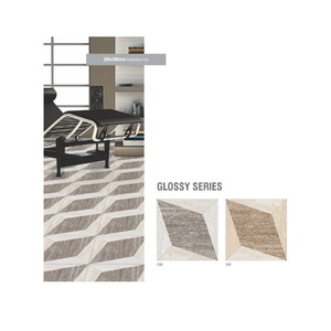 Baldosas esmaltadas brillantes con aspecto de terrazo de diseño de bloque 3D de cerámica 40x40cm - Product Image 4