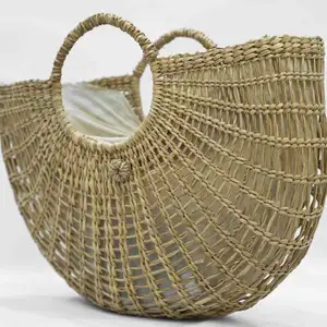 Cesta de paja para mujer, bolso de playa moderno impresionante, estilo 2020