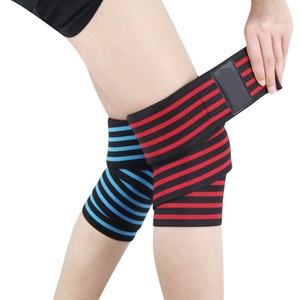 Fitness Haltérophilie Sport Genou Wraps pour Les Squats Formation - Product Image 1