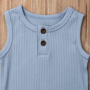 เสื้อกั๊กผ้าฝ้ายออแกนิกสำหรับทุกเพศ0-3เดือนผ้าถักดีไซน์แบบลำลองใส่นอน12เดือนเด็กทารกอายุกลุ่มฤดูใบไม้ผลิ - Product Image 3